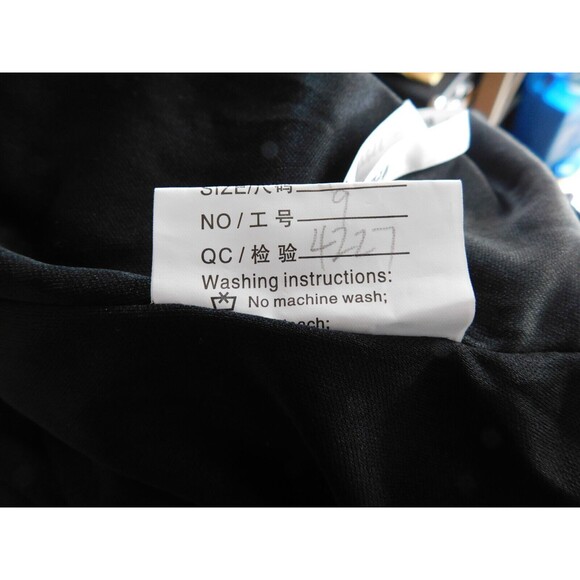 Vnaix Dress Juniors Black Sequin One Shoulder Wedding Prom Formal Holiday Size 4 - Picture 7 of 7